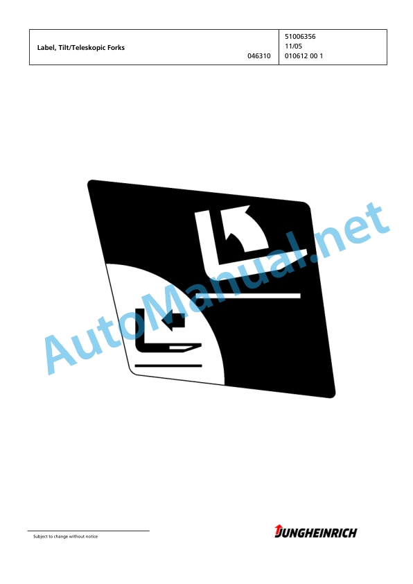 Jungheinrich Forklift EFG 216 GE115-600DZ Spare Parts Manual FN425868 5 Jungheinrich Forklift EFG 216 GE115-600DZ Spare Parts Manual FN425868 - Image 5