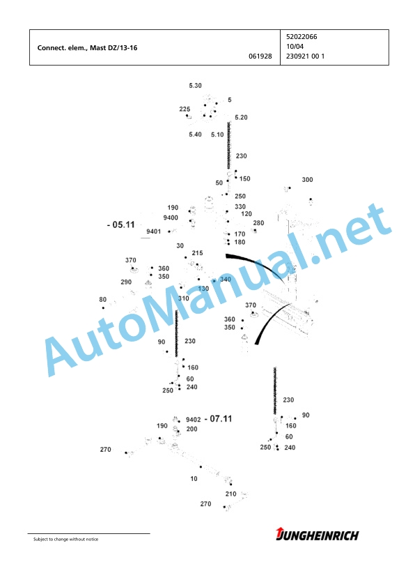 Jungheinrich Forklift EFG 216 GE120-480DZ Spare Parts Manual FN424459 4 Jungheinrich Forklift EFG 216 GE120-480DZ Spare Parts Manual FN424459 - Image 4