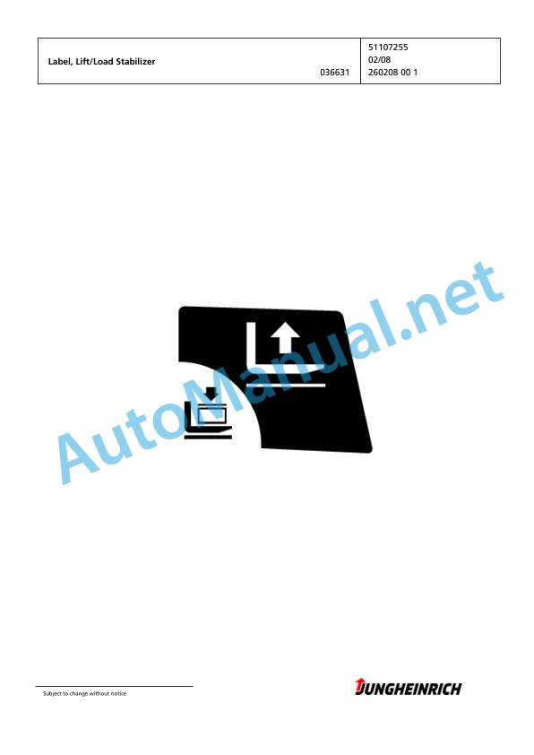 Jungheinrich Forklift EFG 216k G-310ZZ Spare Parts Manual FN426361 4 Jungheinrich Forklift EFG 216k G-310ZZ Spare Parts Manual FN426361 - Image 4