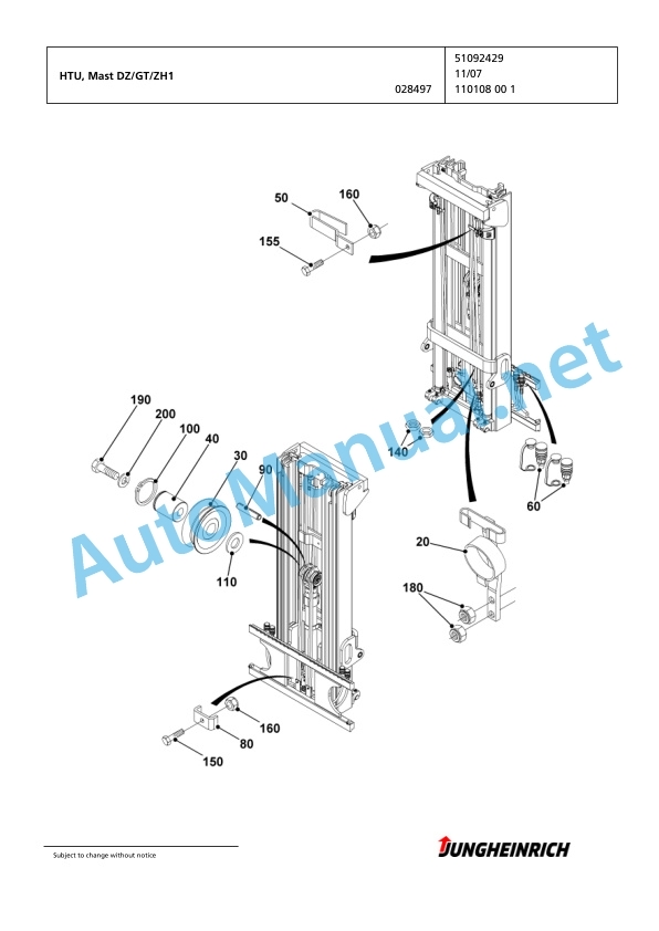 Jungheinrich Forklift EFG 216k G+E115-450DZ Spare Parts Manual FN423005 4 Jungheinrich Forklift EFG 216k G+E115-450DZ Spare Parts Manual FN423005 - Image 4