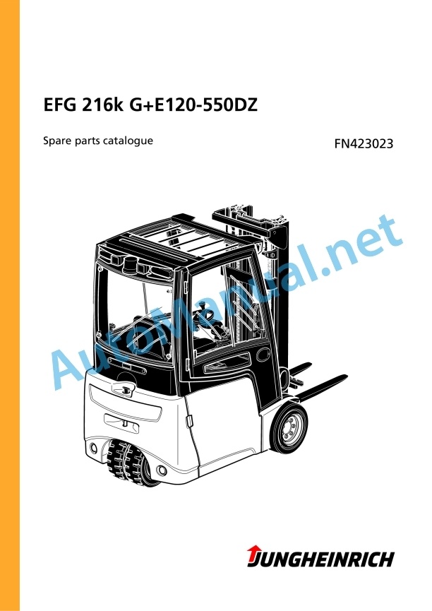 Jungheinrich Forklift EFG 216k G+E120-550DZ Spare Parts Manual FN423023