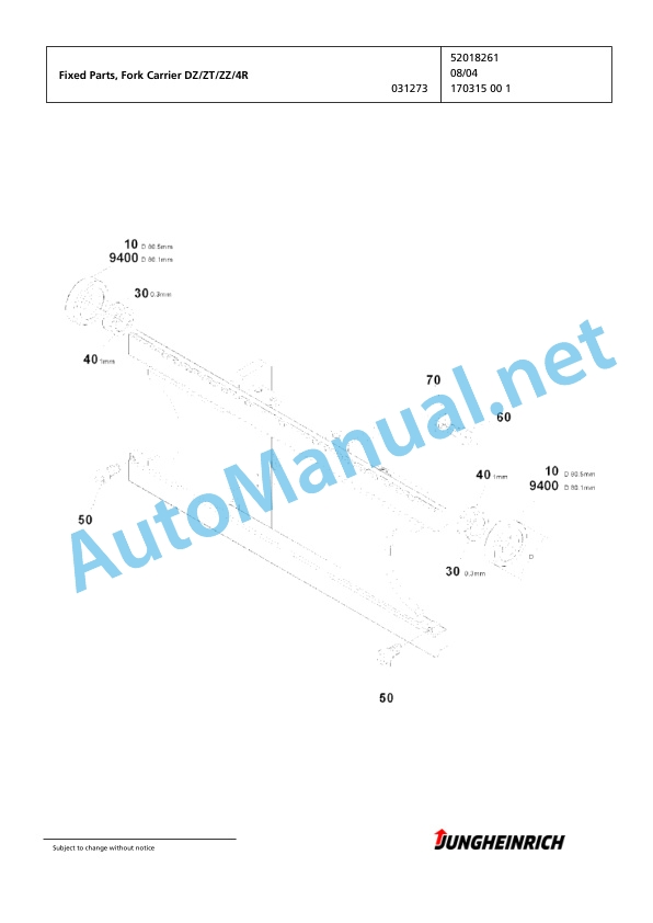 Jungheinrich Forklift EFG 216k GE-400ZT Spare Parts Manual FN424976 4 Jungheinrich Forklift EFG 216k GE-400ZT Spare Parts Manual FN424976 - Image 4