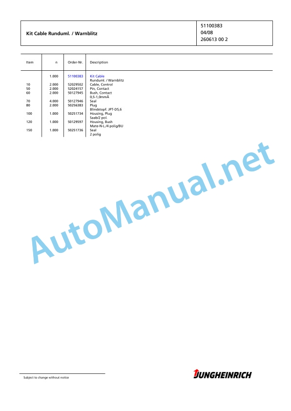 Jungheinrich Forklift EFG 218 G+E115-500DZ Spare Parts Manual FN423086 5 Jungheinrich Forklift EFG 218 G+E115-500DZ Spare Parts Manual FN423086 - Image 5