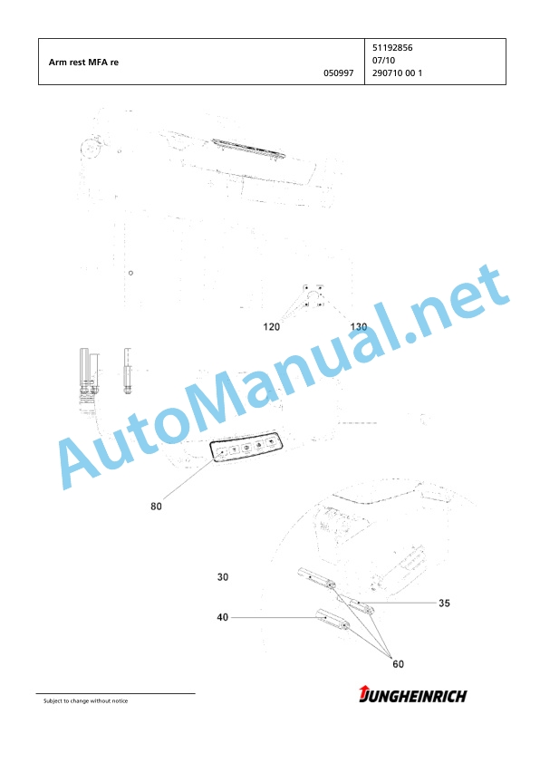 Jungheinrich Forklift EFG 218 GE120-300ZZ Spare Parts Manual FN425794 2 Jungheinrich Forklift EFG 218 GE120-300ZZ Spare Parts Manual FN425794 - Image 2