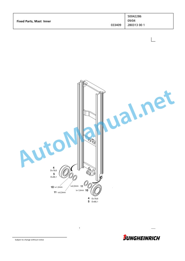 Jungheinrich Forklift EFG 218k GE80-330ZZ Spare Parts Manual FN423800 3 Jungheinrich Forklift EFG 218k GE80-330ZZ Spare Parts Manual FN423800 - Image 3