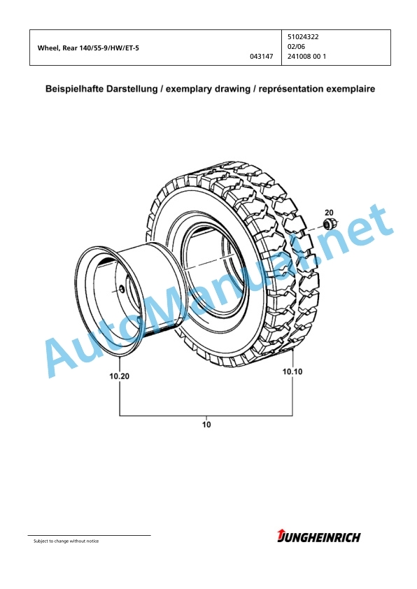 Jungheinrich Forklift EFG 220 G-500DZ Spare Parts Manual FN423470 3 Jungheinrich Forklift EFG 220 G-500DZ Spare Parts Manual FN423470 - Image 3