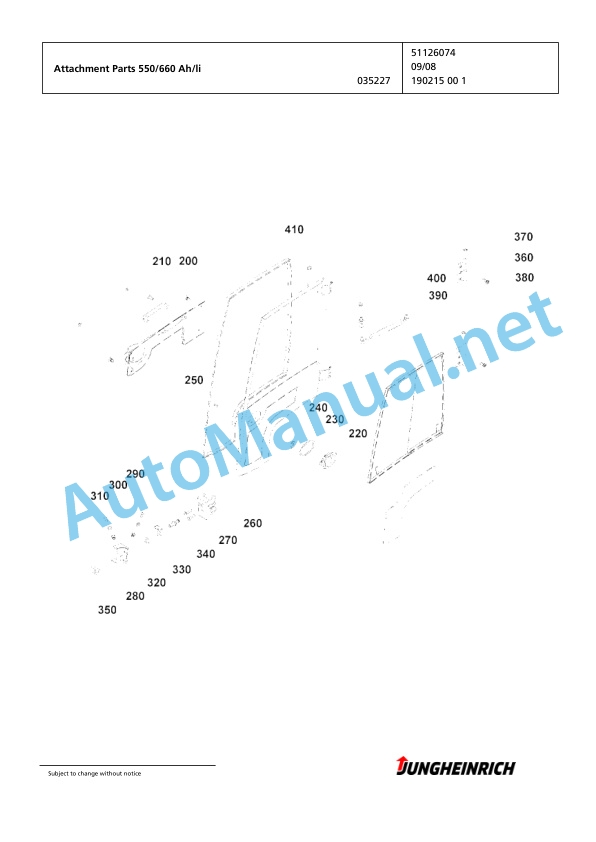 Jungheinrich Forklift EFG 220 G-500DZ Spare Parts Manual FN424193 2 Jungheinrich Forklift EFG 220 G-500DZ Spare Parts Manual FN424193 - Image 2