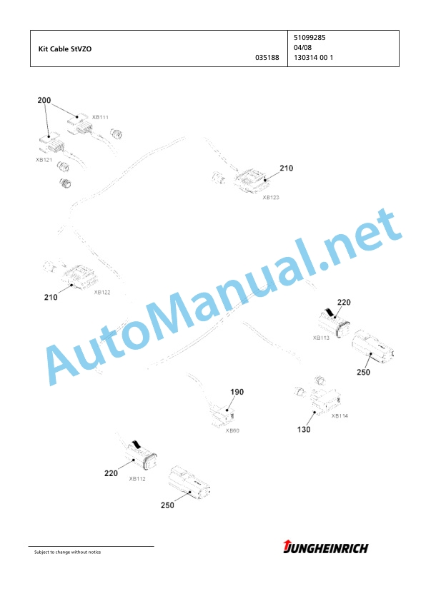 Jungheinrich Forklift EFG 220 G-500DZ Spare Parts Manual FN424193 5 Jungheinrich Forklift EFG 220 G-500DZ Spare Parts Manual FN424193 - Image 5