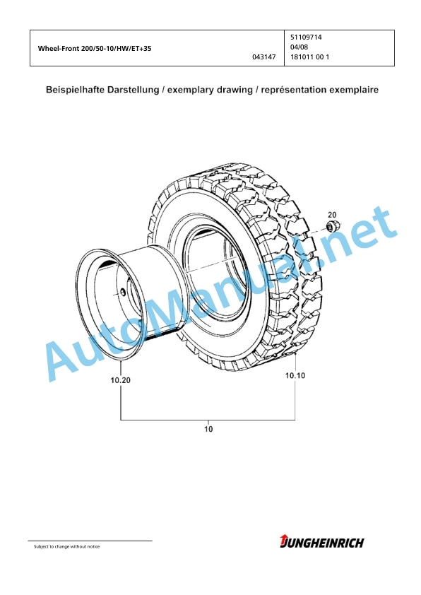 Jungheinrich Forklift EFG 220 G-500DZ Spare Parts Manual FN424747 3 Jungheinrich Forklift EFG 220 G-500DZ Spare Parts Manual FN424747 - Image 3