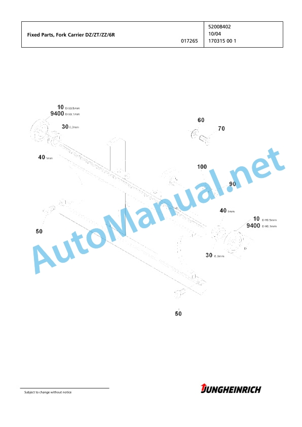 Jungheinrich Forklift EFG 220 G-650DZ Spare Parts Manual FN426133 4 Jungheinrich Forklift EFG 220 G-650DZ Spare Parts Manual FN426133 - Image 4