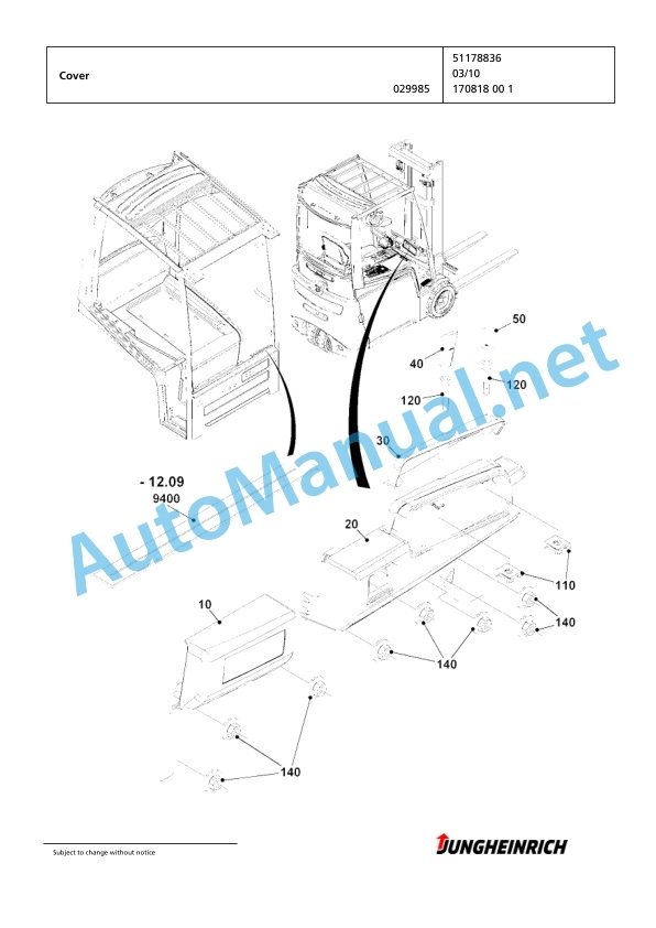 Jungheinrich Forklift EFG 220 G+E115-450DZ Spare Parts Manual FN425106 2 Jungheinrich Forklift EFG 220 G+E115-450DZ Spare Parts Manual FN425106 - Image 2