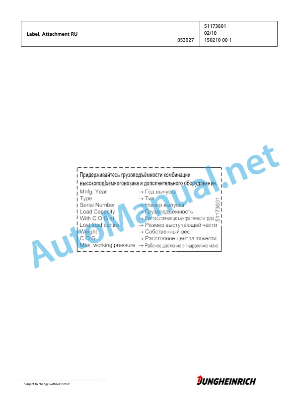 Jungheinrich Forklift EFG 220 G+E115-450DZ Spare Parts Manual FN425784 2 Jungheinrich Forklift EFG 220 G+E115-450DZ Spare Parts Manual FN425784 - Image 2