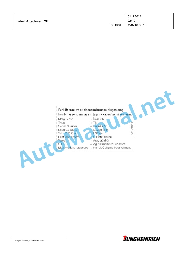 Jungheinrich Forklift EFG 220 G+E115-480DZ Spare Parts Manual FN427311 2 Jungheinrich Forklift EFG 220 G+E115-480DZ Spare Parts Manual FN427311 - Image 2
