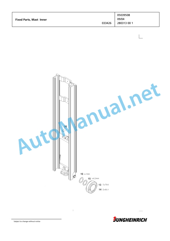 Jungheinrich Forklift EFG 220 G+E115-500D Spare Parts Manual FN426314 3 Jungheinrich Forklift EFG 220 G+E115-500D Spare Parts Manual FN426314 - Image 3