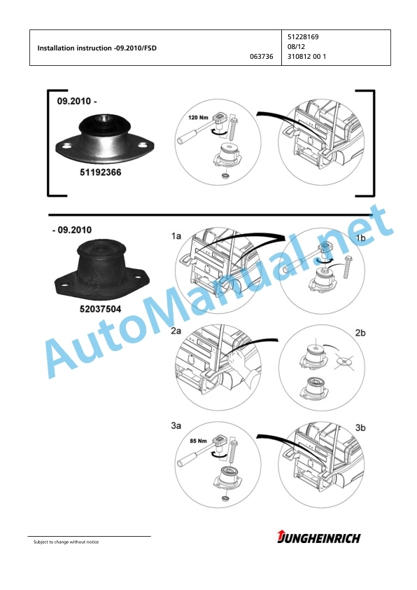Jungheinrich Forklift EFG 220 G+E115-500DZ Spare Parts Manual FN424492 2 Jungheinrich Forklift EFG 220 G+E115-500DZ Spare Parts Manual FN424492 - Image 2