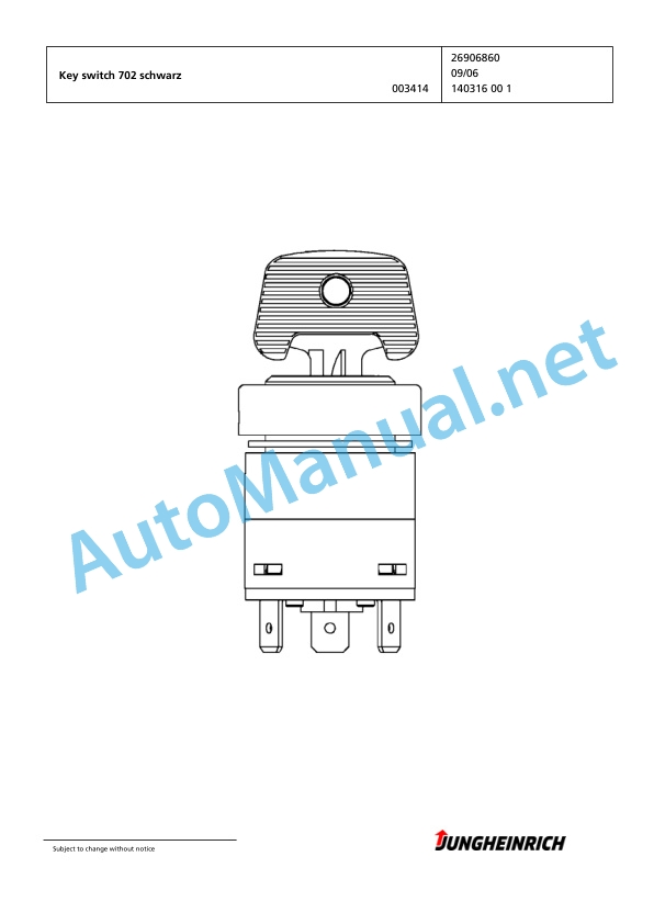 Jungheinrich Forklift EFG 220 G+E240-480DZ Spare Parts Manual FN426208 4 Jungheinrich Forklift EFG 220 G+E240-480DZ Spare Parts Manual FN426208 - Image 4