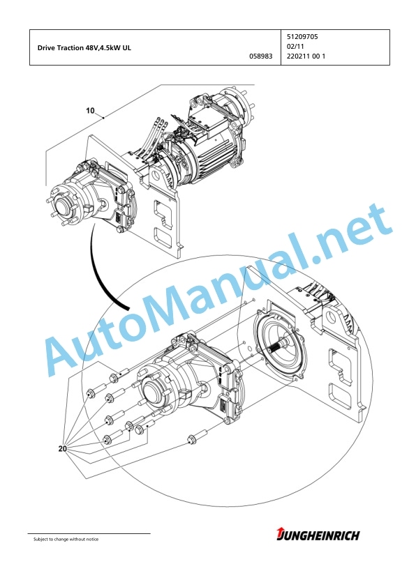Jungheinrich Forklift EFG 220 G+E80-450DZ Spare Parts Manual FN423156 3 Jungheinrich Forklift EFG 220 G+E80-450DZ Spare Parts Manual FN423156 - Image 3