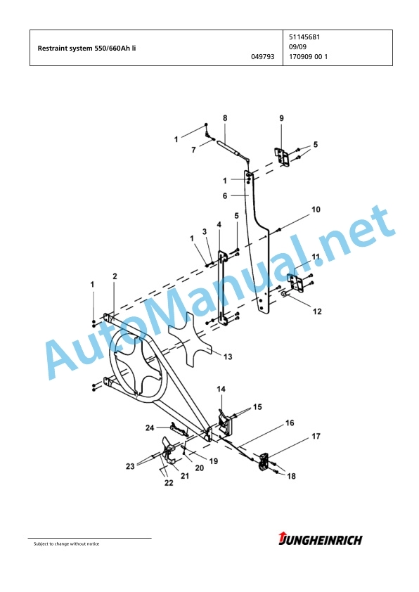 Jungheinrich Forklift EFG 220 G115-450DZ Spare Parts Manual FN423415 2 Jungheinrich Forklift EFG 220 G115-450DZ Spare Parts Manual FN423415 - Image 2