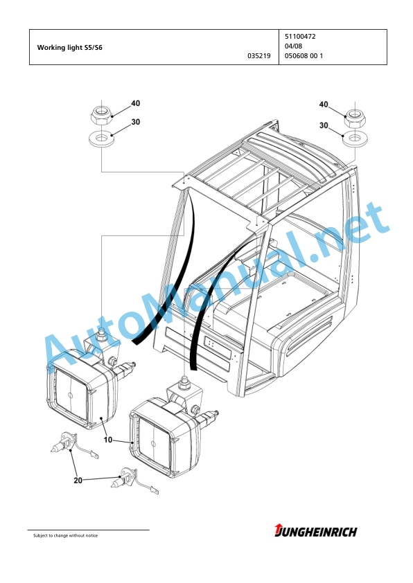 Jungheinrich Forklift EFG 220 G115-450DZ Spare Parts Manual FN423631 2 Jungheinrich Forklift EFG 220 G115-450DZ Spare Parts Manual FN423631 - Image 2