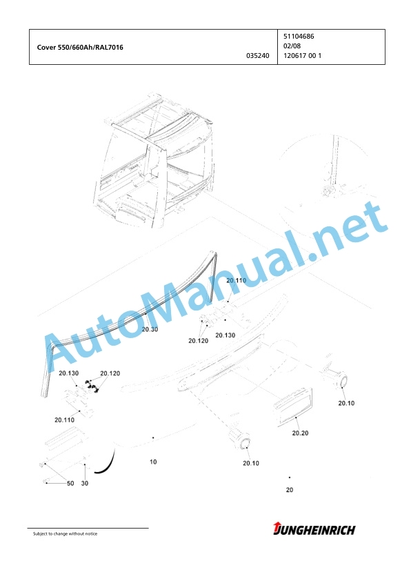Jungheinrich Forklift EFG 220 GE-600DZ Spare Parts Manual FN425119 2 Jungheinrich Forklift EFG 220 GE-600DZ Spare Parts Manual FN425119 - Image 2