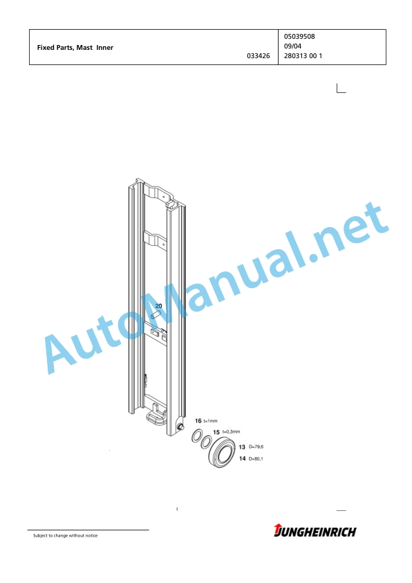 Jungheinrich Forklift EFG 220 GE115-450DZ Spare Parts Manual FN424006 3 Jungheinrich Forklift EFG 220 GE115-450DZ Spare Parts Manual FN424006 - Image 3