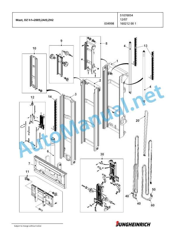Jungheinrich Forklift EFG 220 GE115-450DZ Spare Parts Manual FN424344 3 Jungheinrich Forklift EFG 220 GE115-450DZ Spare Parts Manual FN424344 - Image 3