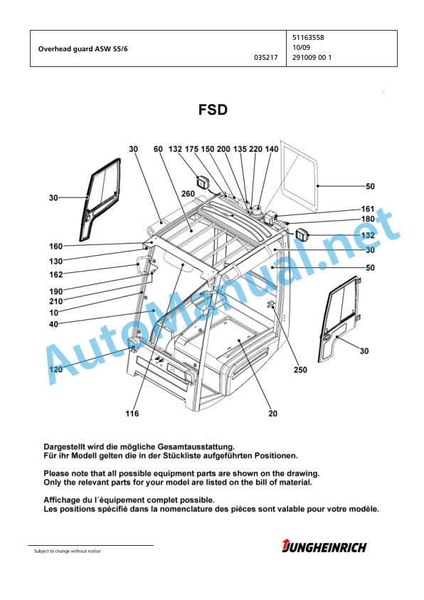 Jungheinrich Forklift EFG 220 GE115-500DZ Spare Parts Manual FN423177 2 Jungheinrich Forklift EFG 220 GE115-500DZ Spare Parts Manual FN423177 - Image 2