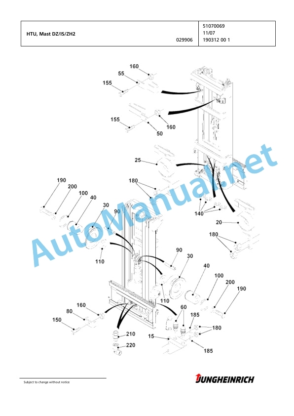 Jungheinrich Forklift EFG 220 GE115-500DZ Spare Parts Manual FN425283 3 Jungheinrich Forklift EFG 220 GE115-500DZ Spare Parts Manual FN425283 - Image 3