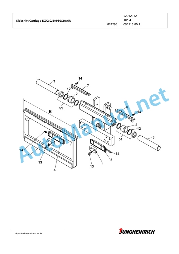 Jungheinrich Forklift EFG 220 GE120-450DZ Spare Parts Manual FN423251 3 Jungheinrich Forklift EFG 220 GE120-450DZ Spare Parts Manual FN423251 - Image 3