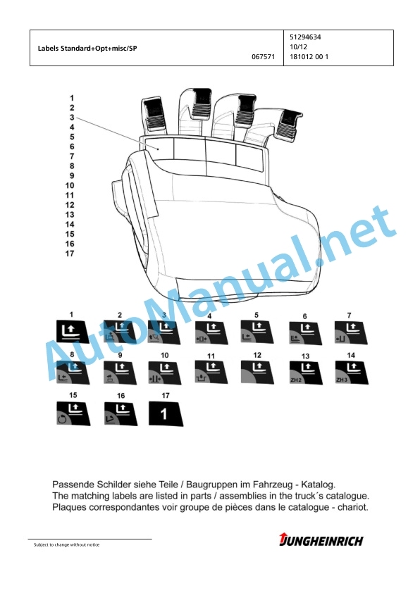 Jungheinrich Forklift EFG 220 GE120-500DZ Spare Parts Manual FN423077 4 Jungheinrich Forklift EFG 220 GE120-500DZ Spare Parts Manual FN423077 - Image 4