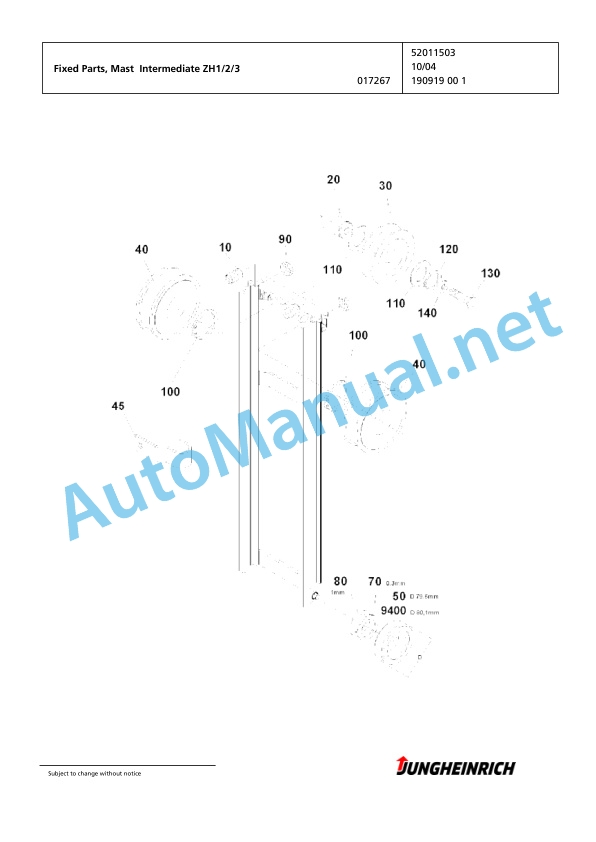 Jungheinrich Forklift EFG 220 GE120-550DZ Spare Parts Manual FN424480 4 Jungheinrich Forklift EFG 220 GE120-550DZ Spare Parts Manual FN424480 - Image 4