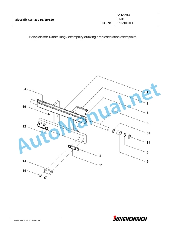 Jungheinrich Forklift EFG 220 GE140-600DZ Spare Parts Manual FN423078 3 Jungheinrich Forklift EFG 220 GE140-600DZ Spare Parts Manual FN423078 - Image 3