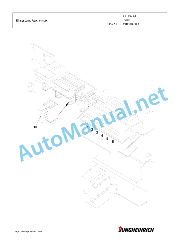 Jungheinrich Forklift EFG 316 G-450DZ Spare Parts Manual FN425361 5 Jungheinrich Forklift EFG 316 G-450DZ Spare Parts Manual FN425361 - Image 5