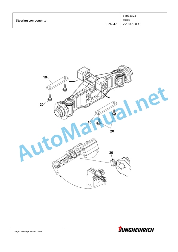 Jungheinrich Forklift EFG 316 G+E115-500DZ Spare Parts Manual FN423962 3 Jungheinrich Forklift EFG 316 G+E115-500DZ Spare Parts Manual FN423962 - Image 3