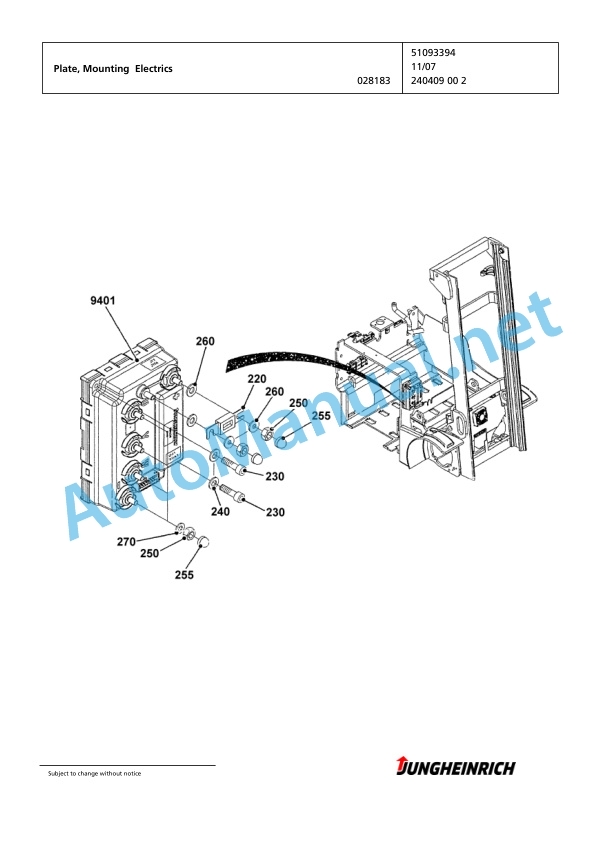 Jungheinrich Forklift EFG 316k G+E100-450DZ Spare Parts Manual FN423982 4 Jungheinrich Forklift EFG 316k G+E100-450DZ Spare Parts Manual FN423982 - Image 4