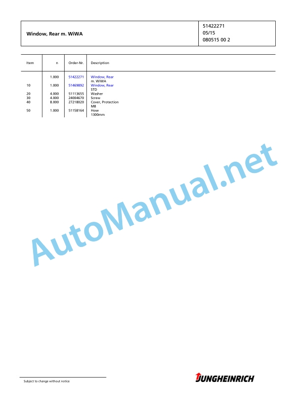 Jungheinrich Forklift EFG 316k G+E115-600DZ Spare Parts Manual FN595586 2 Jungheinrich Forklift EFG 316k G+E115-600DZ Spare Parts Manual FN595586 - Image 2