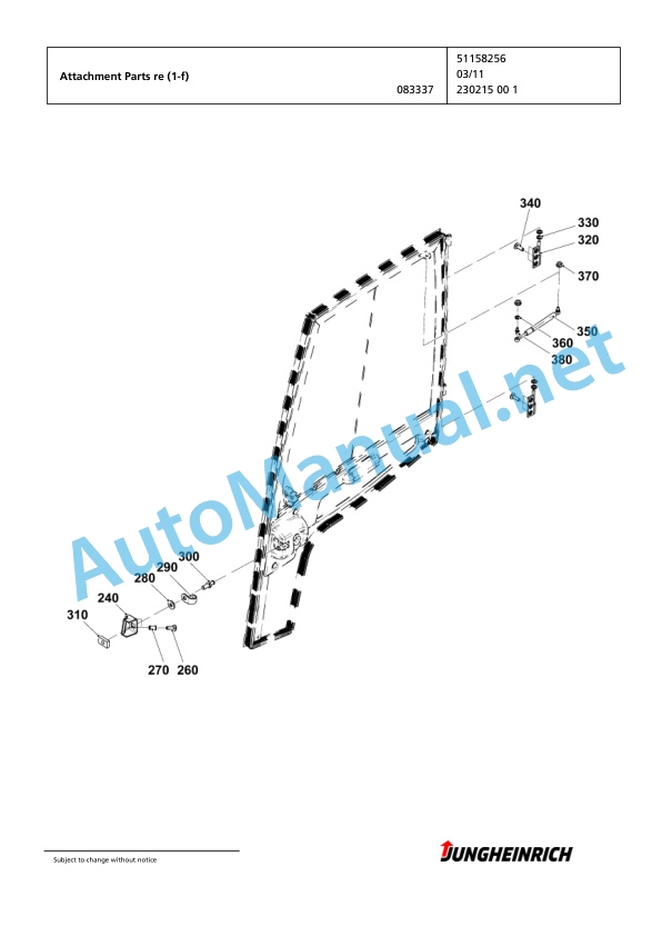 Jungheinrich Forklift EFG 318k GE115-330ZT Spare Parts Manual FN423521 2 Jungheinrich Forklift EFG 318k GE115-330ZT Spare Parts Manual FN423521 - Image 2
