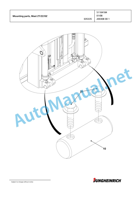 Jungheinrich Forklift EFG 318k GE115-450DZ Spare Parts Manual FN423727 4 Jungheinrich Forklift EFG 318k GE115-450DZ Spare Parts Manual FN423727 - Image 4