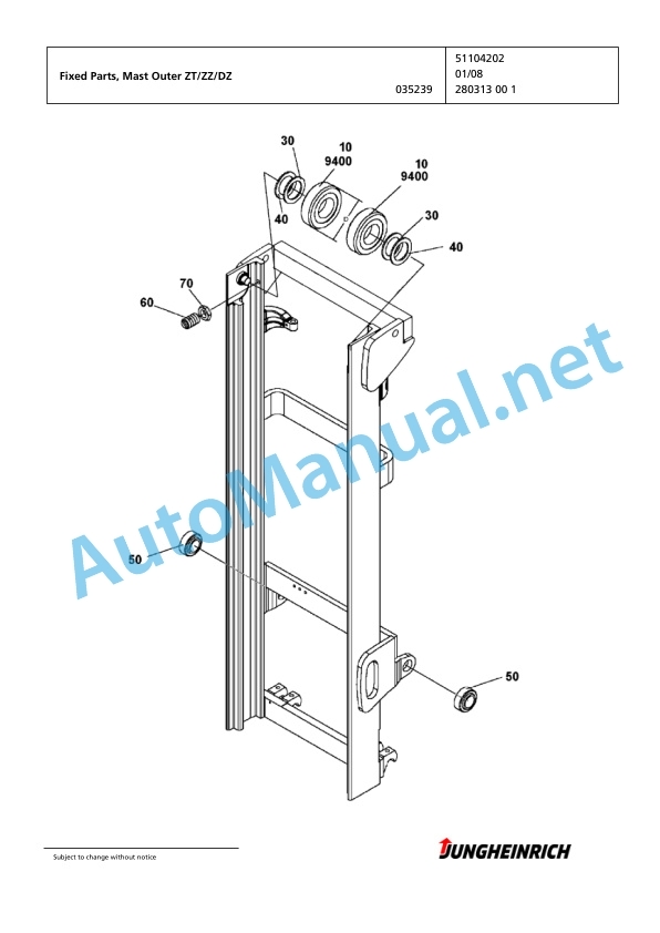 Jungheinrich Forklift EFG 320 G-400ZZ Spare Parts Manual FN423091 4 Jungheinrich Forklift EFG 320 G-400ZZ Spare Parts Manual FN423091 - Image 4