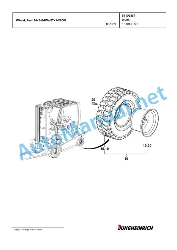 Jungheinrich Forklift EFG 320 G-500DZ Spare Parts Manual FN423438 3 Jungheinrich Forklift EFG 320 G-500DZ Spare Parts Manual FN423438 - Image 3
