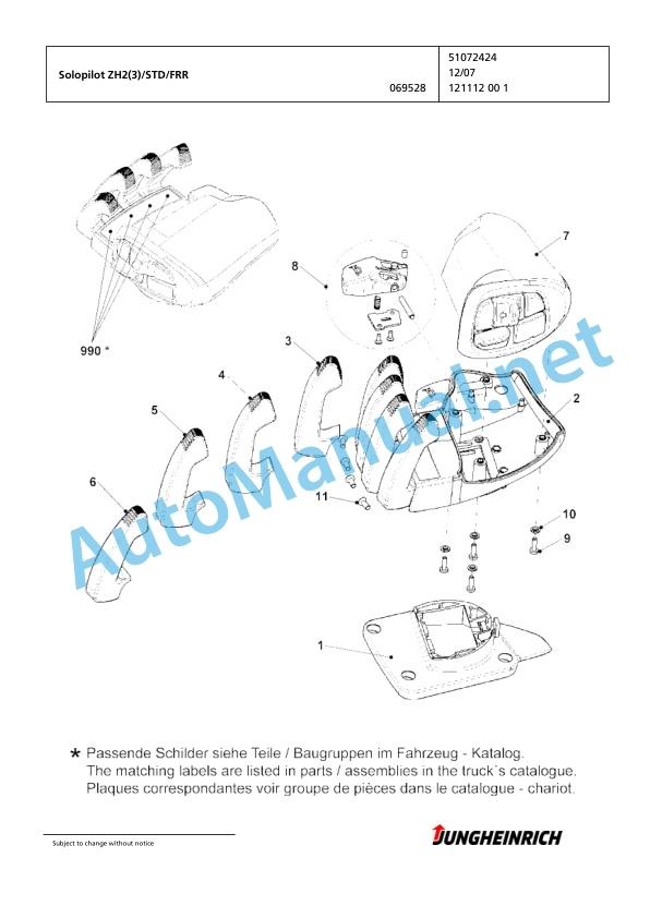 Jungheinrich Forklift EFG 320 G-550DZ Spare Parts Manual FN424192 4 Jungheinrich Forklift EFG 320 G-550DZ Spare Parts Manual FN424192 - Image 4