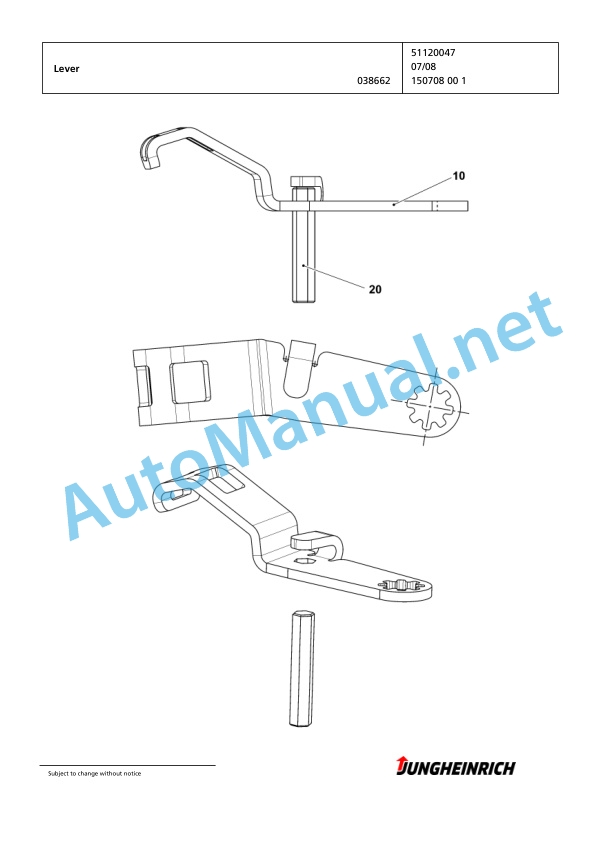 Jungheinrich Forklift EFG 320 G+E110-450DZ Spare Parts Manual FN423658 3 Jungheinrich Forklift EFG 320 G+E110-450DZ Spare Parts Manual FN423658 - Image 3