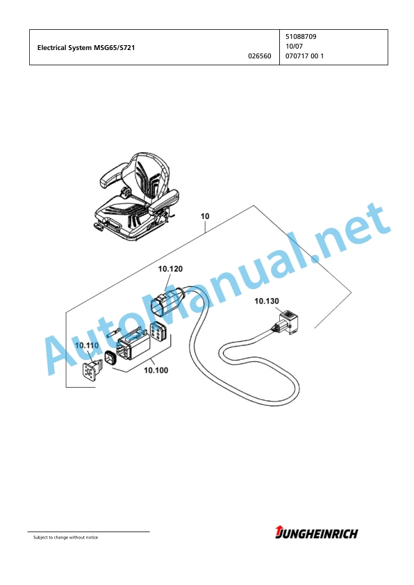 Jungheinrich Forklift EFG 320 G+E110-450DZ Spare Parts Manual FN423658 5 Jungheinrich Forklift EFG 320 G+E110-450DZ Spare Parts Manual FN423658 - Image 5