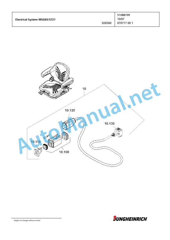 Jungheinrich Forklift EFG 320 G+E115-330ZT Spare Parts Manual FN427252 5 Jungheinrich Forklift EFG 320 G+E115-330ZT Spare Parts Manual FN427252 - Image 5