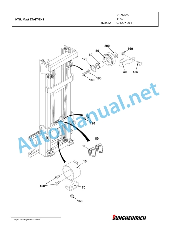 Jungheinrich Forklift EFG 320 G+E115-400ZT Spare Parts Manual FN423090 4 Jungheinrich Forklift EFG 320 G+E115-400ZT Spare Parts Manual FN423090 - Image 4