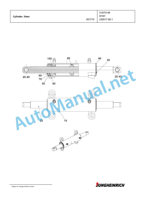 Jungheinrich Forklift EFG 320 GE100-330ZT Spare Parts Manual FN424894 3 Jungheinrich Forklift EFG 320 GE100-330ZT Spare Parts Manual FN424894 - Image 3