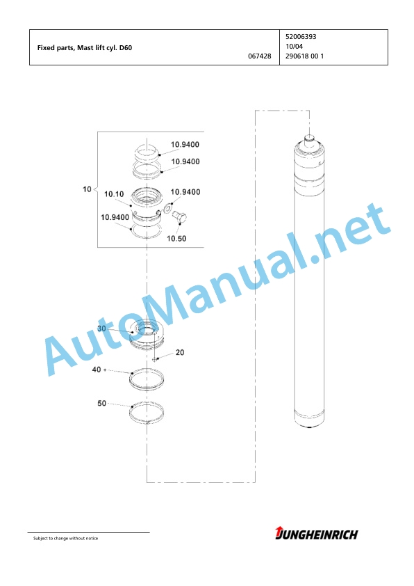 Jungheinrich Forklift EFG 320 GE115-330ZZ Spare Parts Manual FN425097 4 Jungheinrich Forklift EFG 320 GE115-330ZZ Spare Parts Manual FN425097 - Image 4