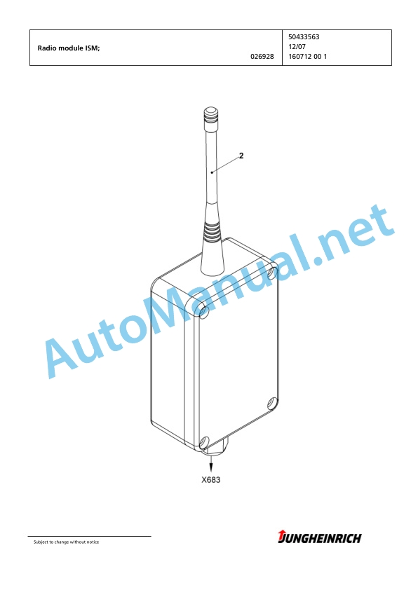 Jungheinrich Forklift EFG 320 GE115-450DZ Spare Parts Manual FN423465 4 Jungheinrich Forklift EFG 320 GE115-450DZ Spare Parts Manual FN423465 - Image 4