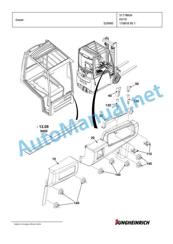 Jungheinrich Forklift EFG 320 GE115-480DZ Spare Parts Manual FN423708 2 Jungheinrich Forklift EFG 320 GE115-480DZ Spare Parts Manual FN423708 - Image 2