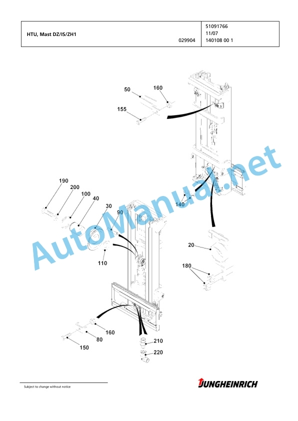 Jungheinrich Forklift EFG 320 GE115-480DZ Spare Parts Manual FN424988 4 Jungheinrich Forklift EFG 320 GE115-480DZ Spare Parts Manual FN424988 - Image 4